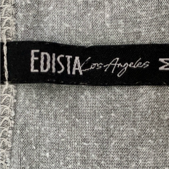 Extra Soft Heather Grey Sz. M Tie-waist Black contrast Paris Eiffel Je T’aime - Picture 3 of 11